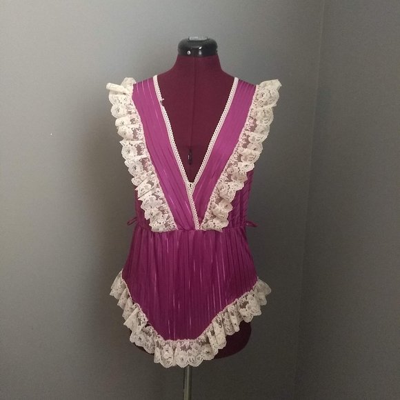 Vintage Other - Vintage 80's Elissia Purple Pinstripe Romper